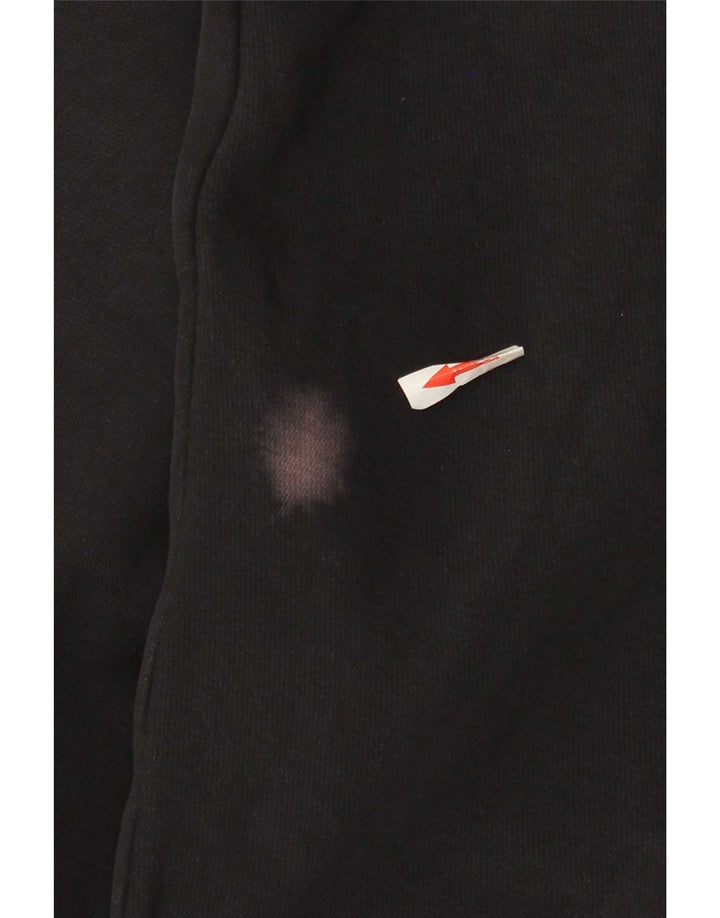 Felpa corta oversize da donna Nike, maglione UK 14, cotone nero medio
