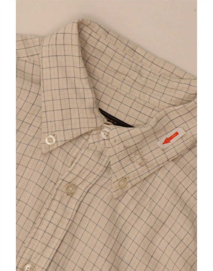 Camicia Fila da uomo in cotone a quadri beige medio