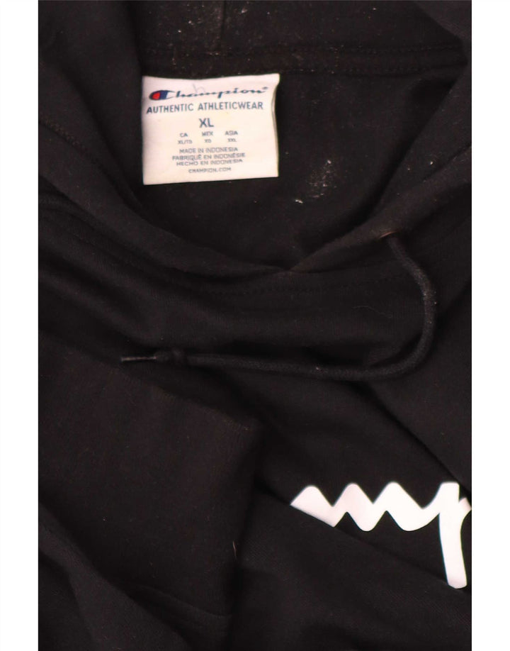 Felpa con cappuccio grafica da uomo Champion XL nera