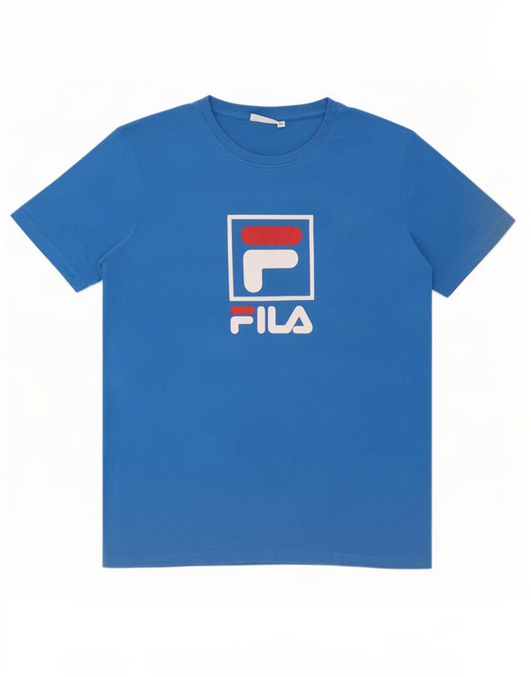 T-shirt grafica da bambino Fila Top 15-16 anni in cotone blu