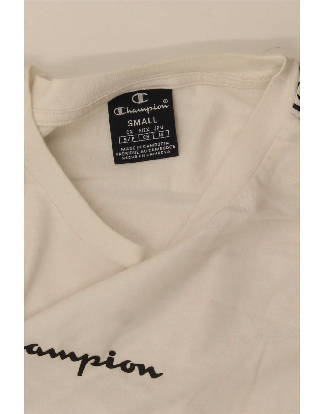T-shirt grafica da uomo Champion Top Small White Colourblock