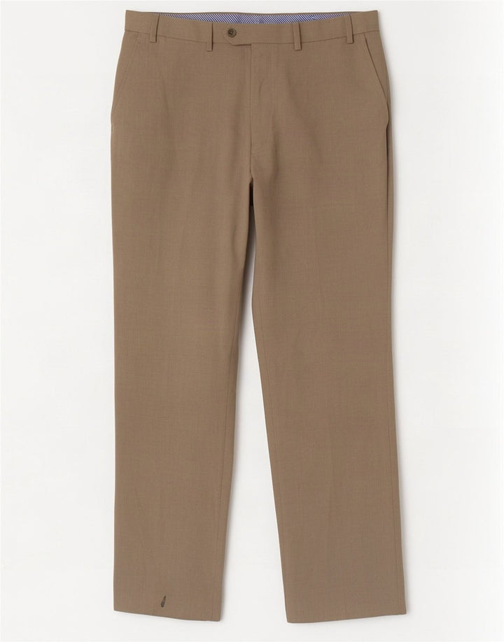 Pantaloni da abito dritti da uomo Marks & Spencer W38 L33 Poliestere beige