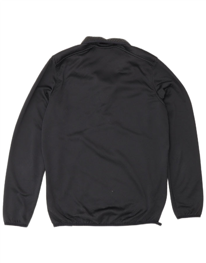 Felpa da uomo con collo con zip Canterbury, maglione piccolo in poliestere nero