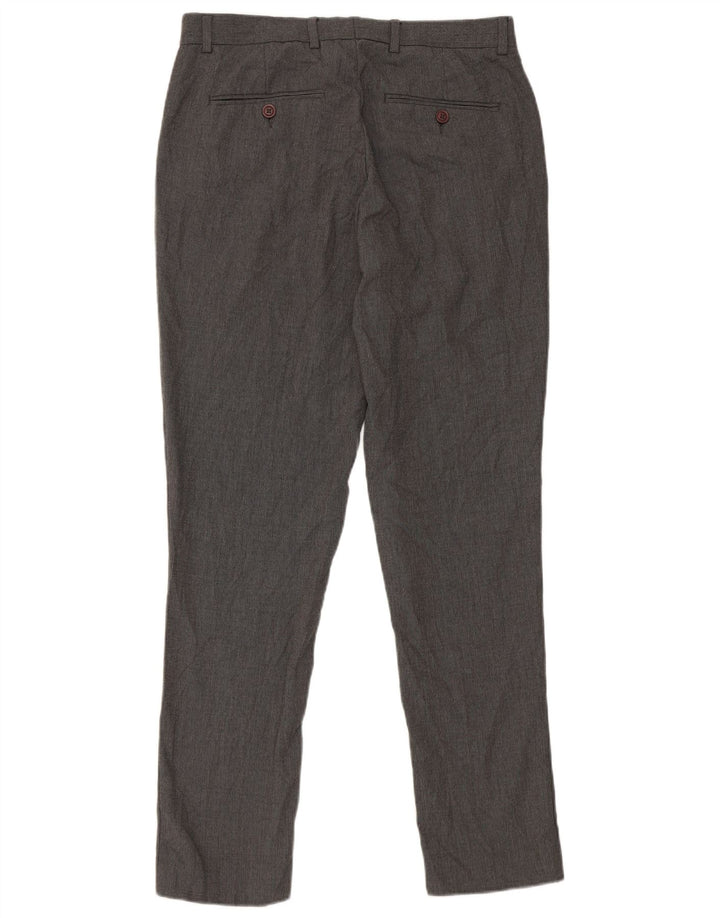 Pantaloni da abito slim da uomo French Connection W32 L30 poliestere grigio