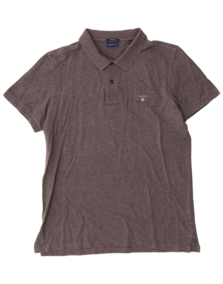 Polo Gant da uomo vestibilità regolare XL in cotone grigio