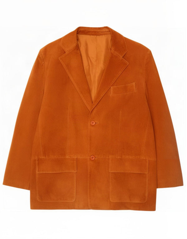 Cortefiel Giacca in pelle scamosciata da uomo UK 42 XL Pelle beige
