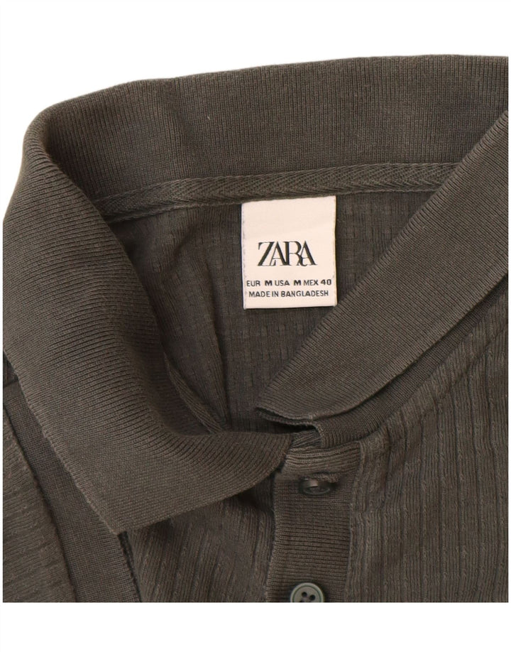 Polo Zara da uomo di colore grigio medio