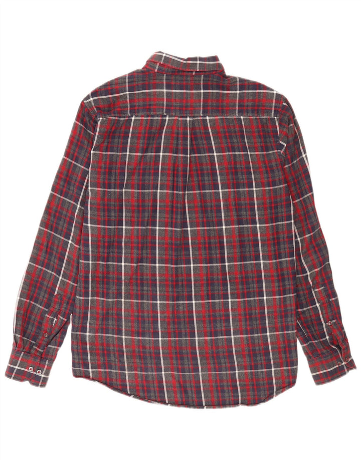 Camicia da uomo in flanella dalla vestibilità regolare di Dack in cotone scozzese rosso medio