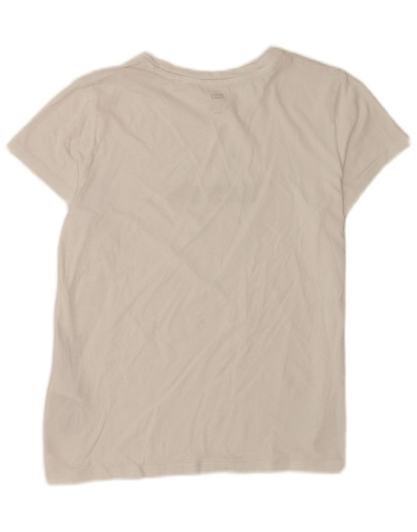 T-shirt grafica da donna Levi's Top UK 12 cotone bianco medio