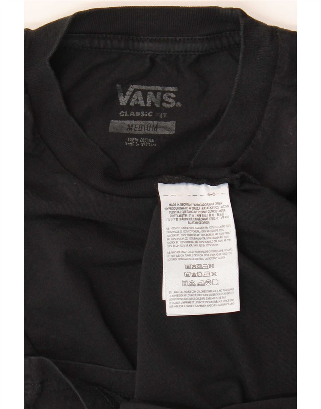 T-shirt da uomo Vans Classic Fit, vestibilità media, in cotone nero