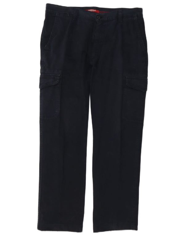 Pantaloni cargo dritti da uomo Carrera W36 L30 cotone blu navy