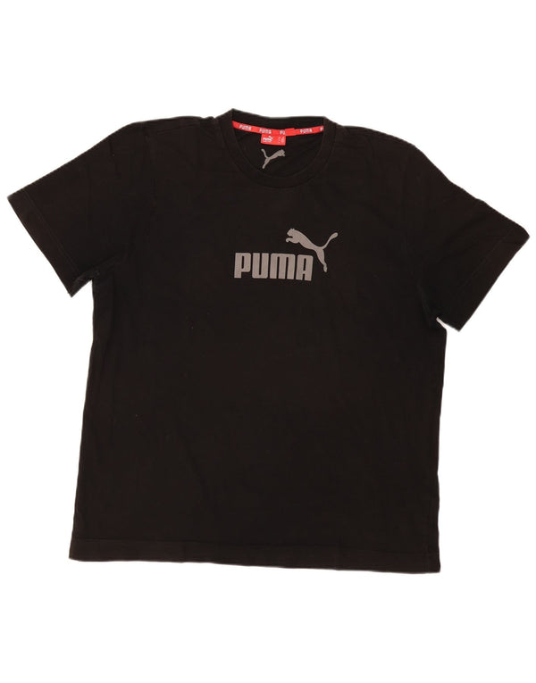 T-shirt grafica da uomo Puma Top XL in cotone nero