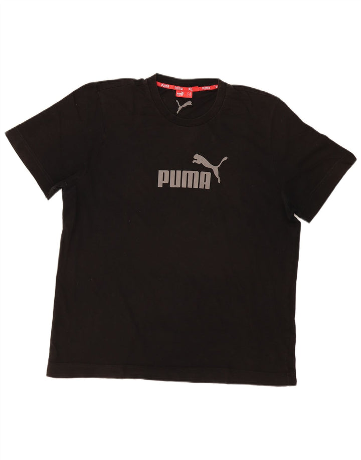 T-shirt grafica da uomo Puma Top XL in cotone nero