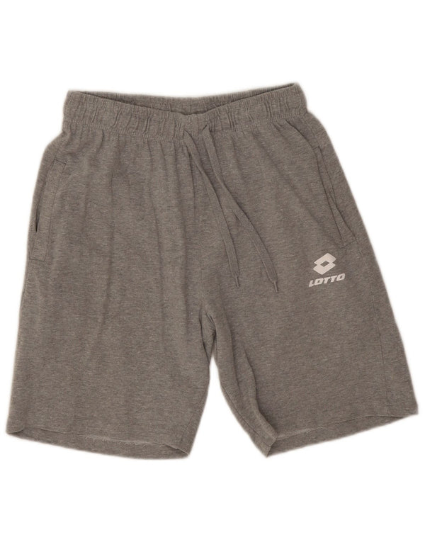 Pantaloncini sportivi da uomo Lotto Large in cotone chiazzato grigio