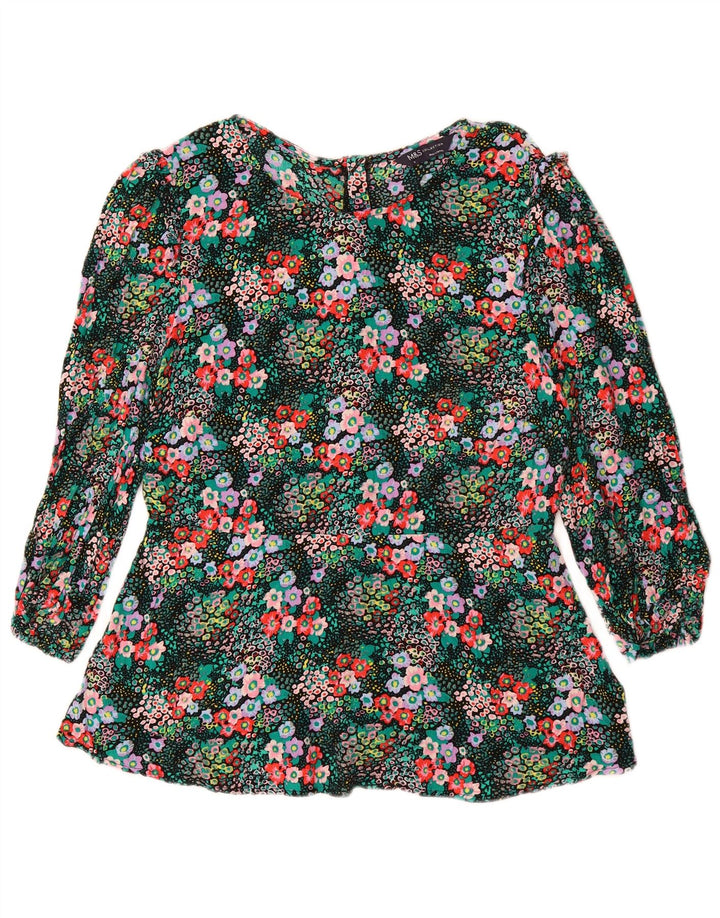 MARKS & SPENCER Womens Blouse Top UK 12 Medium Multicoloured Floral