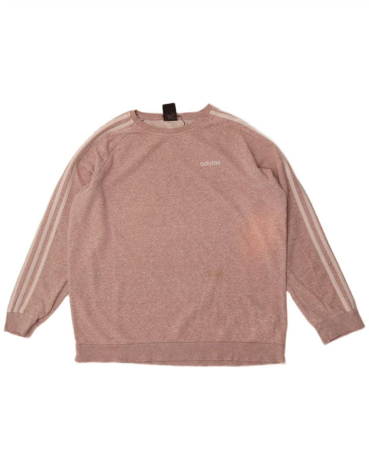 Felpa Adidas Uomo Maglione Grande Rosa Cotone