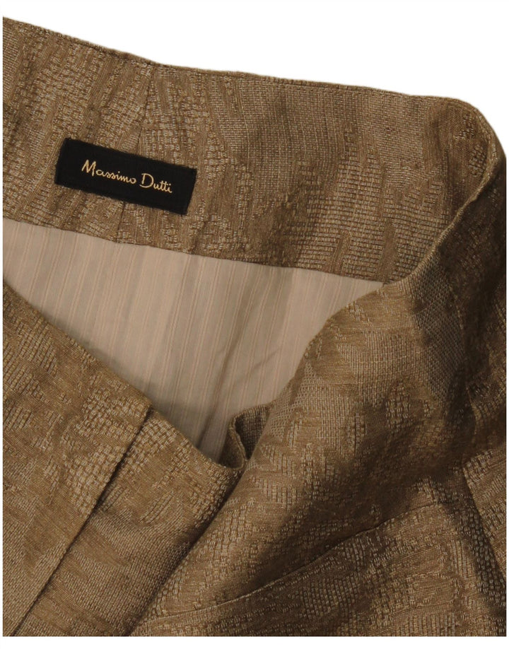 Minigonna da donna Massimo Dutti W34 grande floreale beige