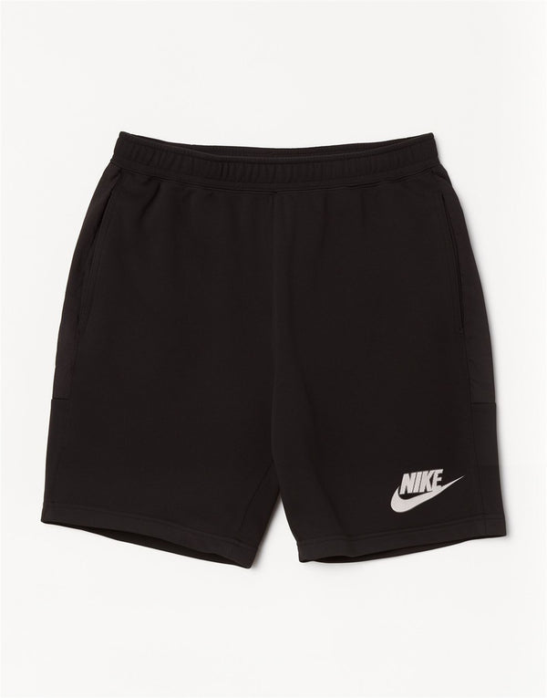 Pantaloncini sportivi Nike da uomo con grafica, grandi, in cotone nero