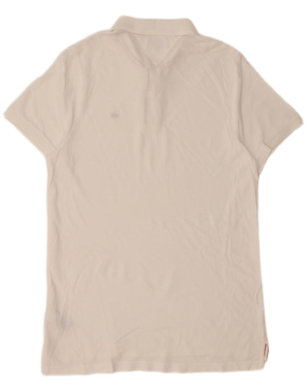 TOMMY HILFIGER Polo da uomo slim fit XL in cotone bianco