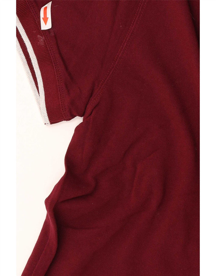 Polo da uomo Massimo Dutti in cotone a righe bordeaux medio