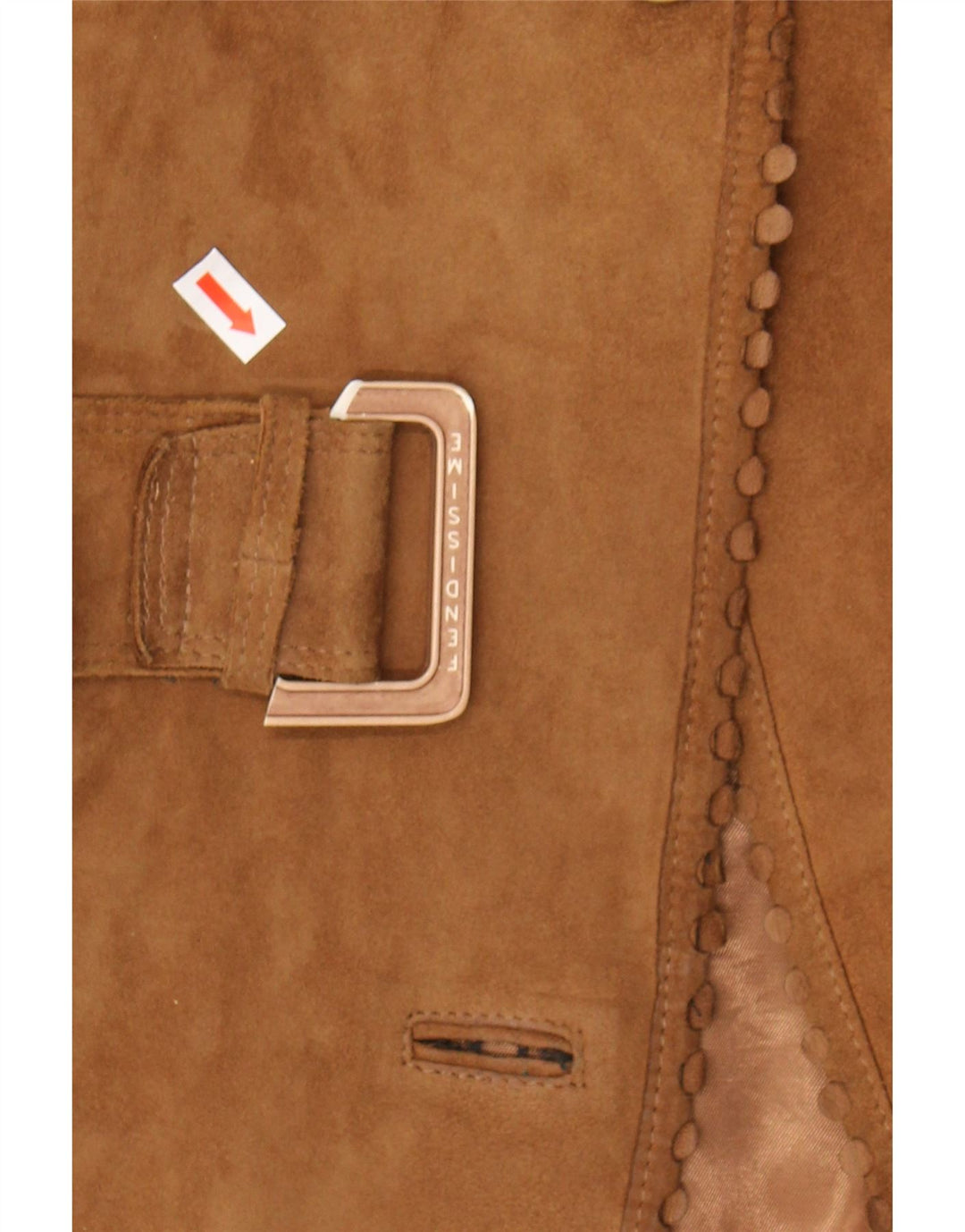 FENDISSIME Mens Suede Jacket UK 40 Large Brown Vintage Fendissime and Second-Hand Fendissime from Messina Hembry 