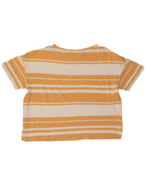 Marks & Spencer T-shirt oversize da donna Top UK 16 Large Orange Striped