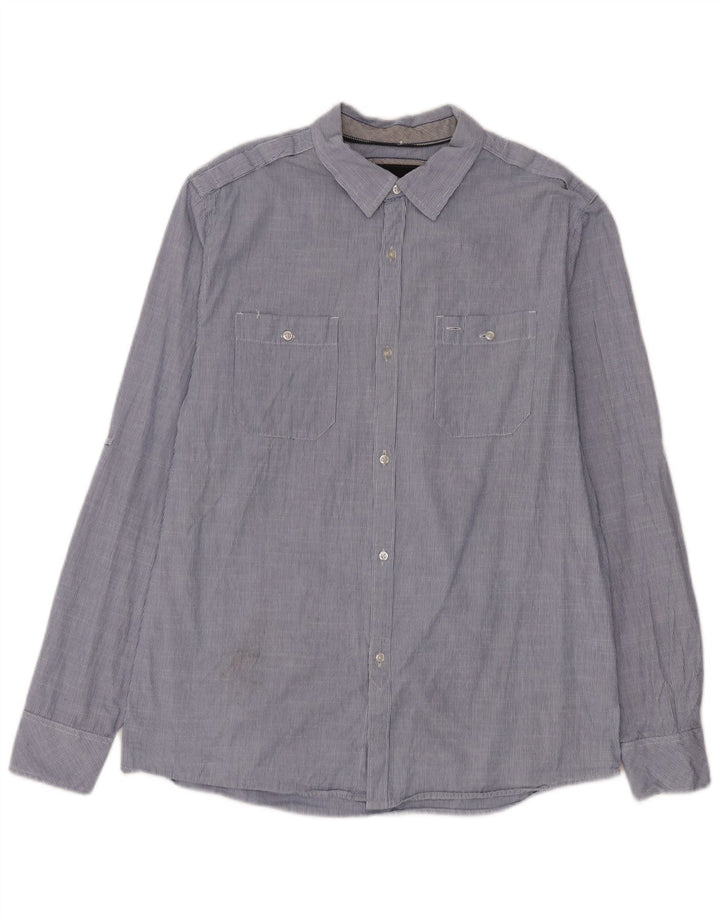 Camicia grafica da uomo Billabong grande cotone gessato blu