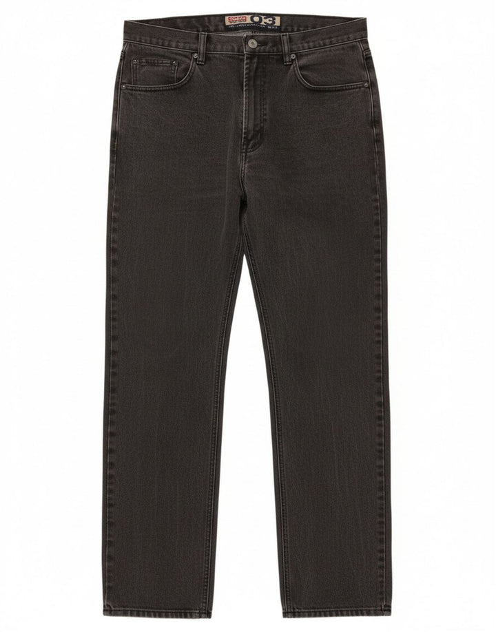 Jeans dritti da uomo Jinglers W35 L34 cotone grigio
