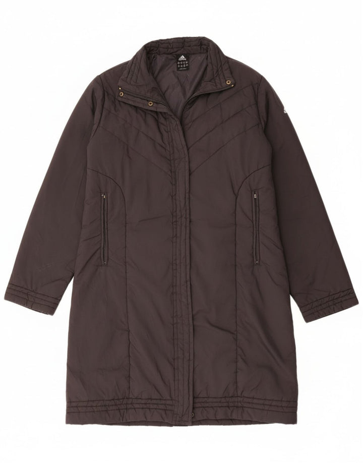Cappotto imbottito da donna Adidas UK 16 grande grigio in poliammide