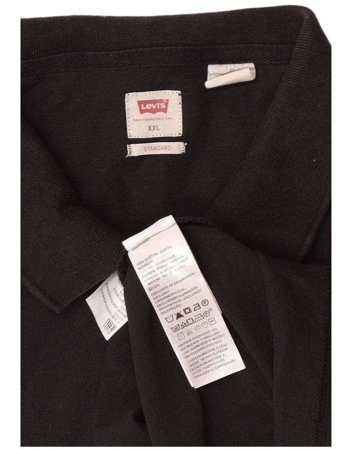 Polo Levi's Standard da uomo 2XL in cotone nero