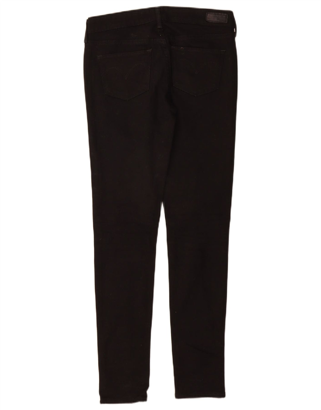 LEVI'S Jeans skinny da donna con curvatura leggera a vita moderna W25 L30 cotone nero