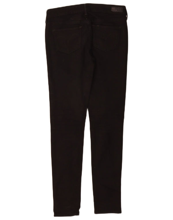 LEVI'S Jeans skinny da donna con curvatura leggera a vita moderna W25 L30 cotone nero