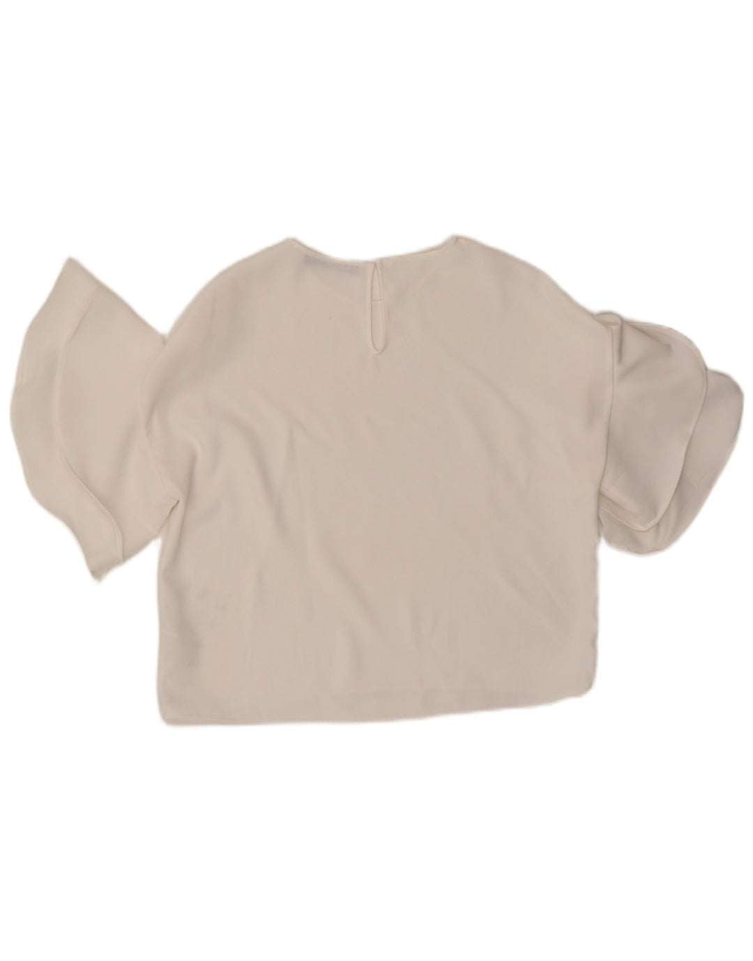 Zara Camicetta oversize a pipistrello da donna Top UK 10 Small Poliestere bianco