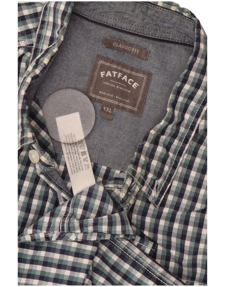 Camicia da uomo FAT FACE 2XL in cotone a quadri blu