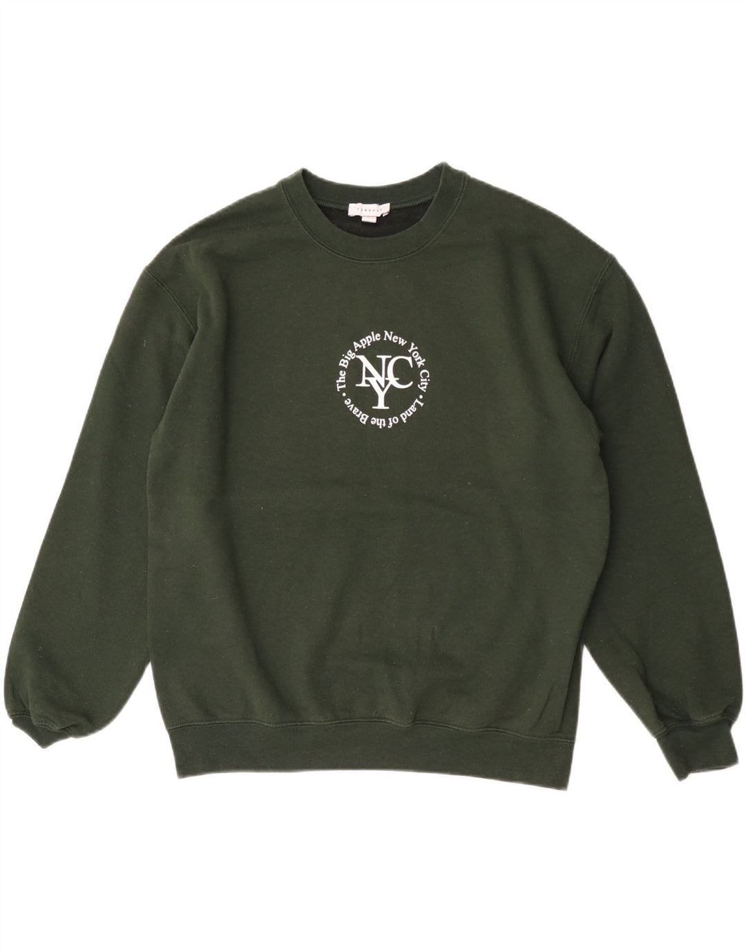 Topshop Felpa grafica da donna Maglione UK 14 Verde medio