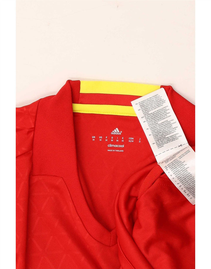 T-shirt Adidas Climacool da uomo Top rosso medio in poliestere