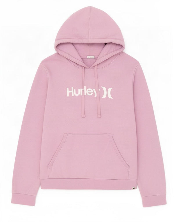 Felpa con cappuccio grafica da donna Hurley UK 16 grande in cotone rosa
