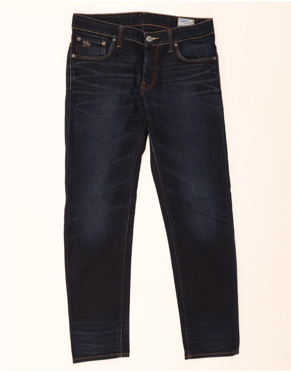 Jeans dritti da uomo G-Star 3301 W31 L32 cotone blu navy