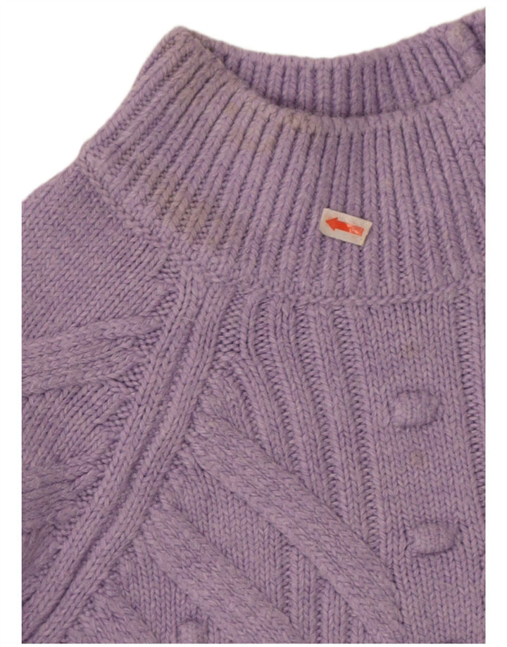 Maglione maglione a collo alto da donna Marks & Spencer UK 14 Viola medio
