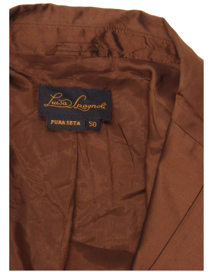 LUISA SPAGNOLI Giacca Blazer da Donna con Manica a 3/4 Bottoni IT 50 Large Marrone