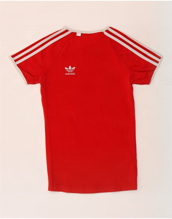 Adidas Womens T-Shirt Top EU 38 Medium Red Cotton