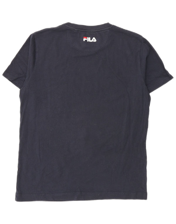 T-shirt grafica da uomo Fila Top blu navy medio