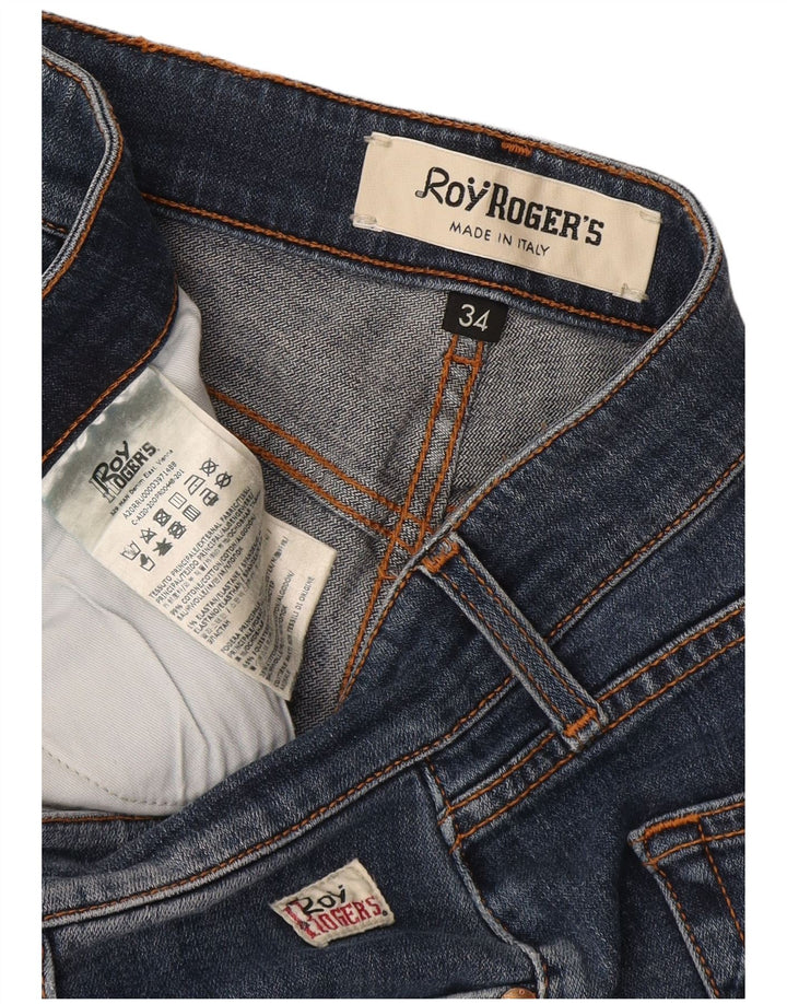 Jeans slim invecchiati da uomo Roy Rogers W34 L29 cotone blu