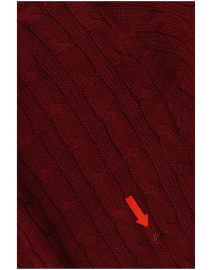 Maglione maglione girocollo da donna Calvin Klein Jeans UK 14 cotone rosso medio