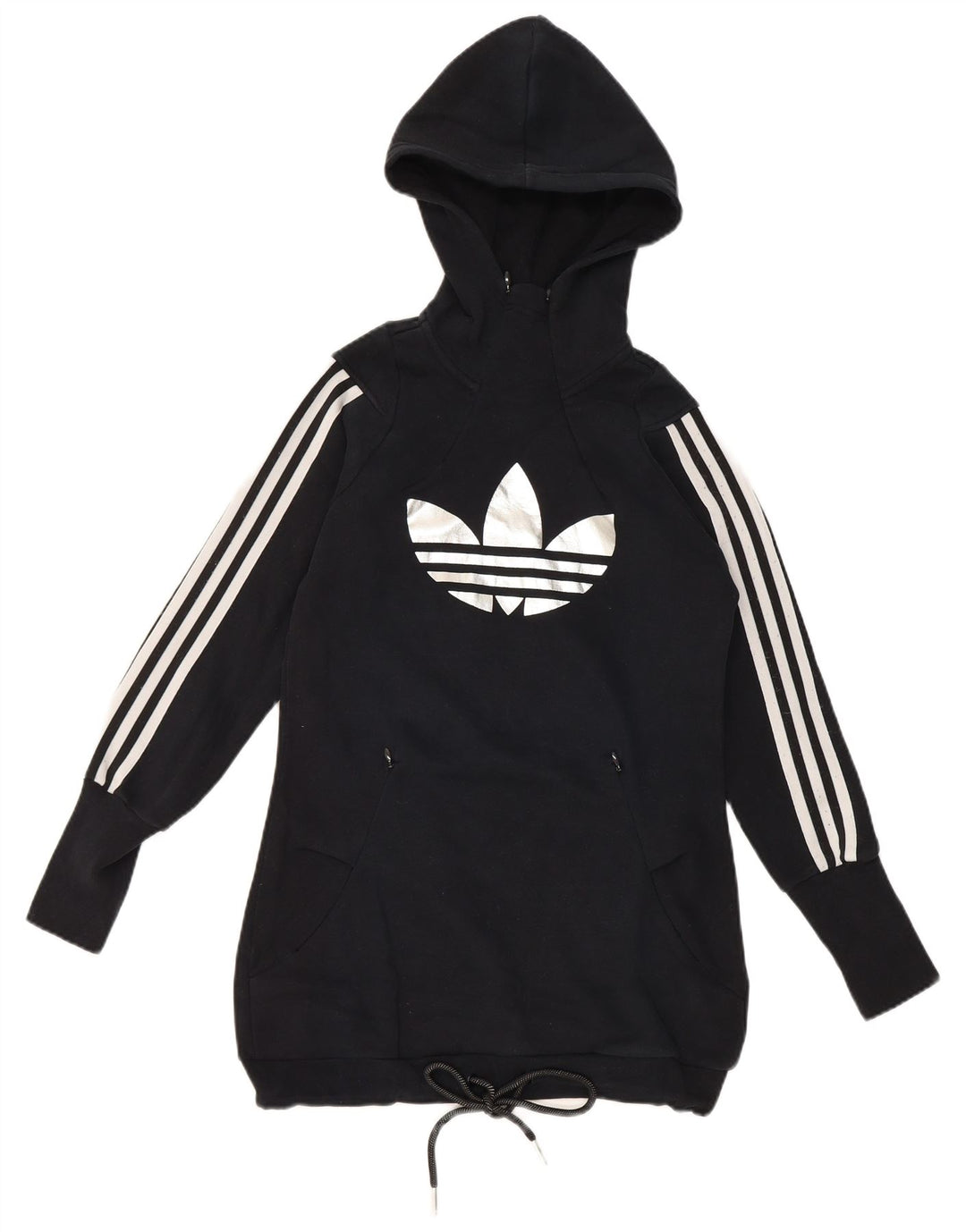 Felpa con cappuccio grafica da donna Adidas IT 44 media nera