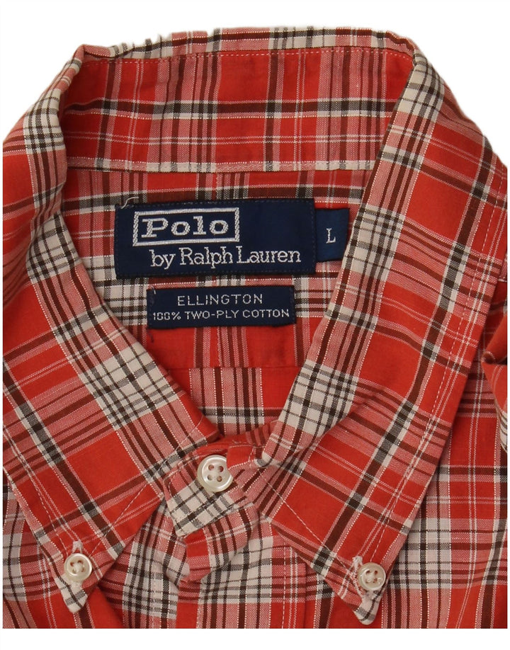 Polo Ralph Lauren Camicia da uomo a quadri rossi grandi