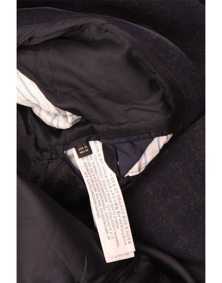 Soprabito da uomo Massimo Dutti EU 48 Lana a quadri blu navy medio