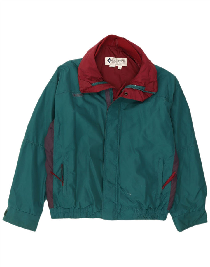 Giacca a vento da uomo Columbia UK 38 Nylon color block verde medio
