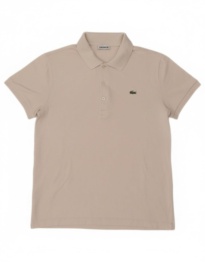 Polo da uomo Lacoste taglia 4 media in cotone bianco