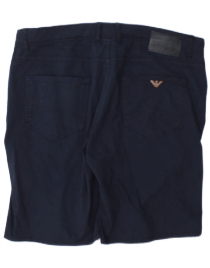 Pantaloncini casual da uomo Armani W36 grandi in cotone blu navy
